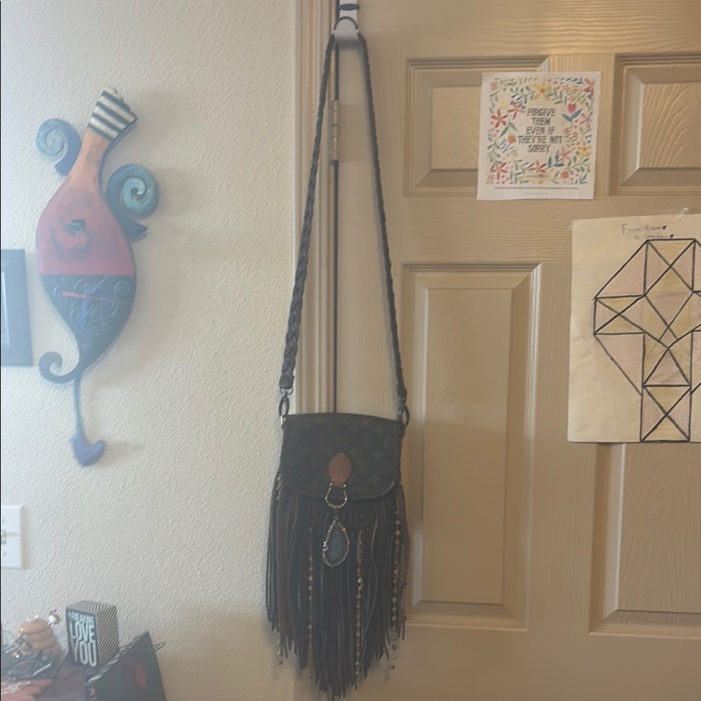 Vintage Boho Medium World Traveler (upstyled LV Bag)